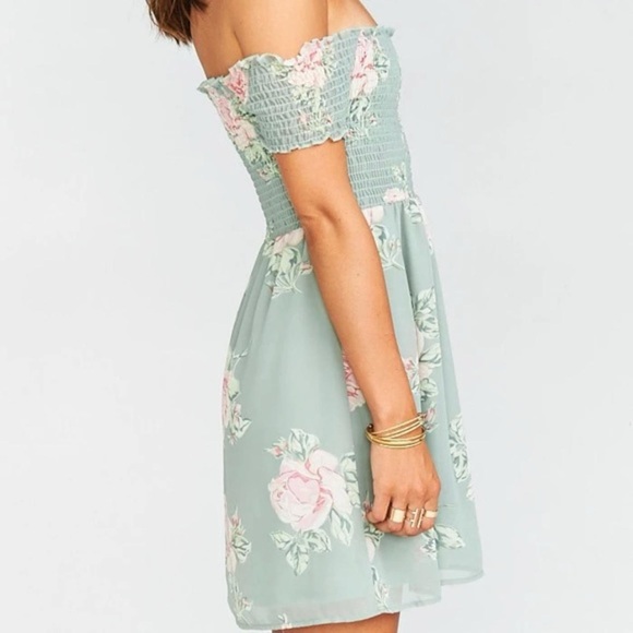 Dolly Smocked Dress in Sweetheart Sage - Picture 3 of 6